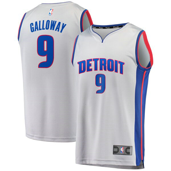 Camiseta Langston Galloway 9 Detroit Pistons Statement Edition Gris Hombre
